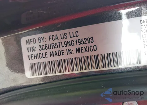 2022 Ram 2500 Limited 4X4 6'4 Box из США, поврежденный, VIN 3C6UR5TL9NG195293